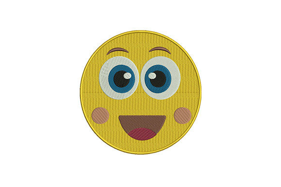 Blushing Face Emoji Embroidery