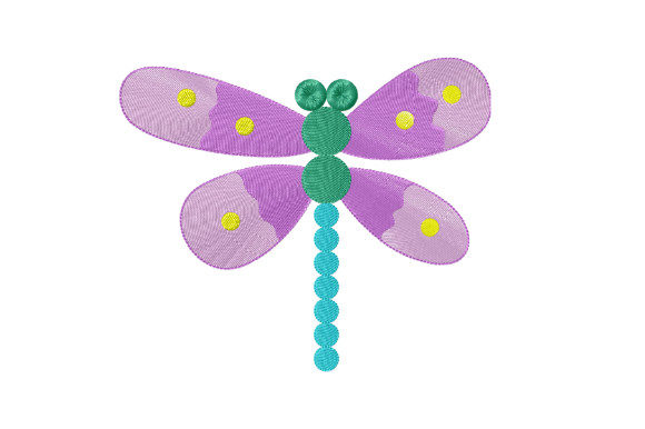 Dressy Dragonfly Embroidery Design