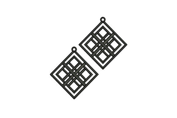 Grey Rhombus Earrings Design