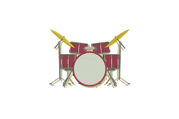 Maroon Drum Kit