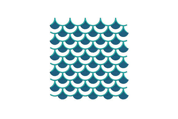 Mermaid Scales Embroidery Design