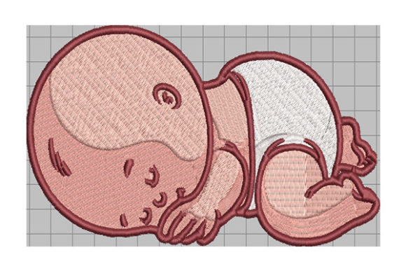 Sleeping Baby Embroidery Design